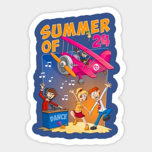 The summer of 2024 - funny and colourful illustration Sticker